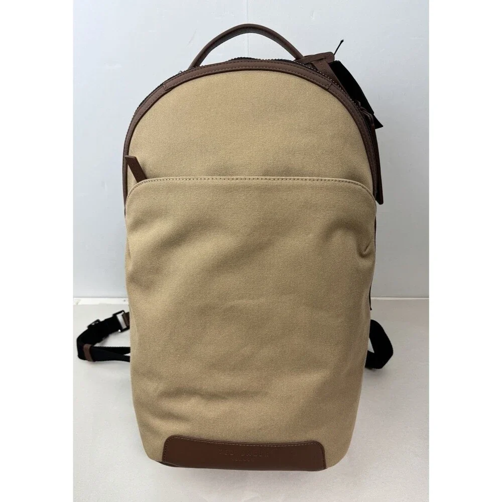 Ted Baker London $295 Xaden Cotton and Leather Backpack NWT